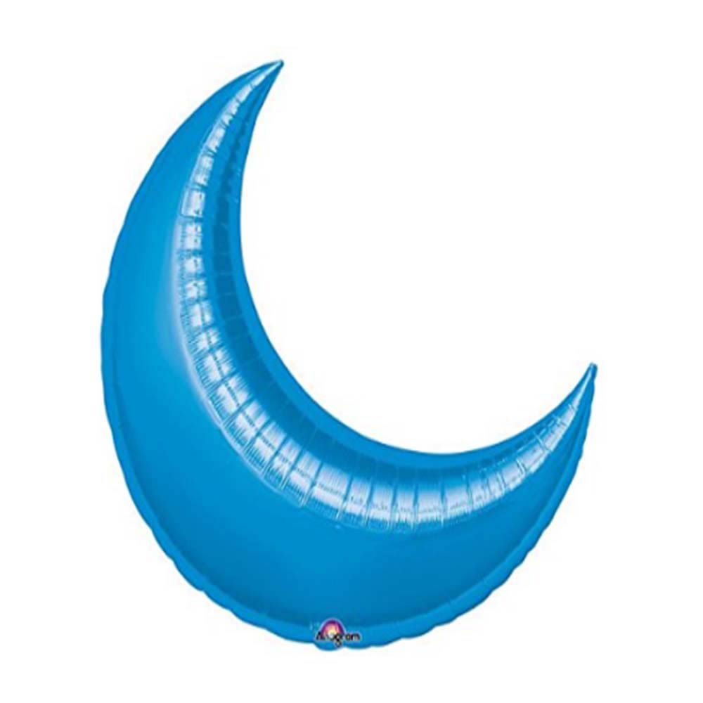 Amscan - S40 Blue Crescent Super Shape Foil Balloon 26In