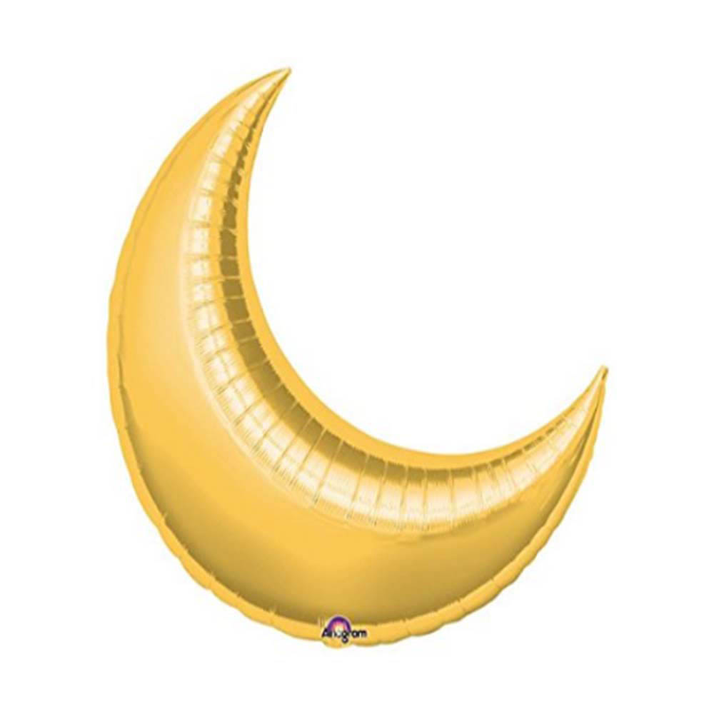 Amscan - S40 Gold Crescent Supershape Foil Balloon 26In
