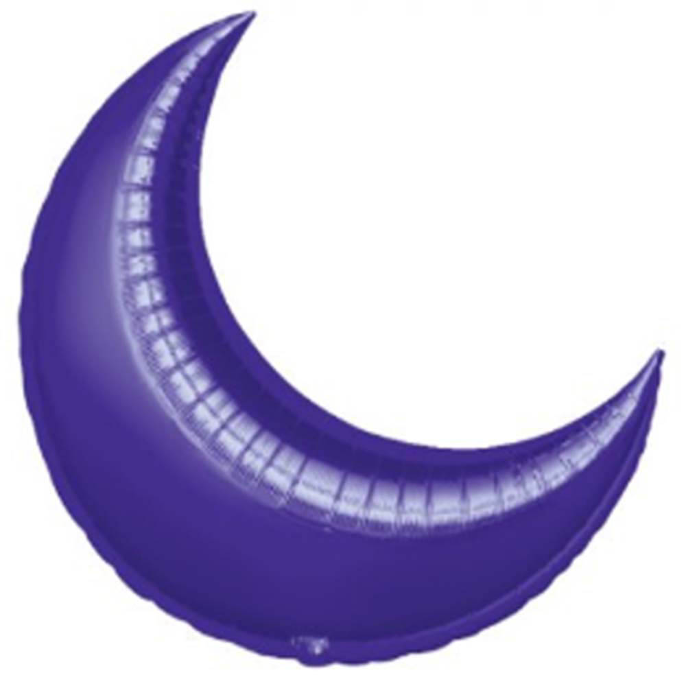 Amscan - S40 Purple Crescent Super Shape Foil Balloon 26In