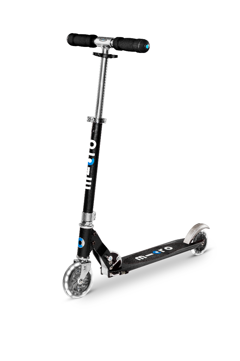 Micro - Sprite Black Scooter For Kids - with LED