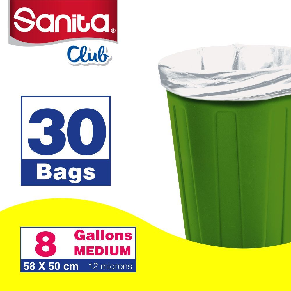 Bagy trash bags - 30 bags- 8 gallon size 58x50