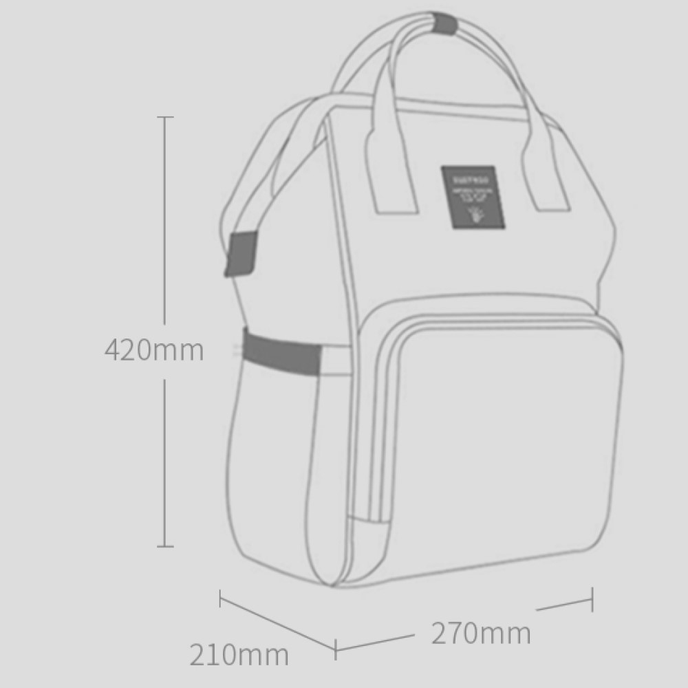 Sunveno - Diaper Bag w/ Stroller Hooks - Nova Blue