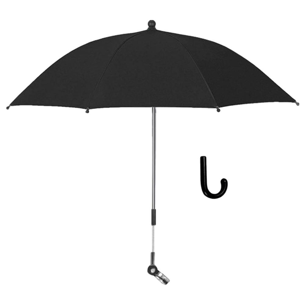 Teknum - Universal Stroller Umbrella W/ Clip - Black