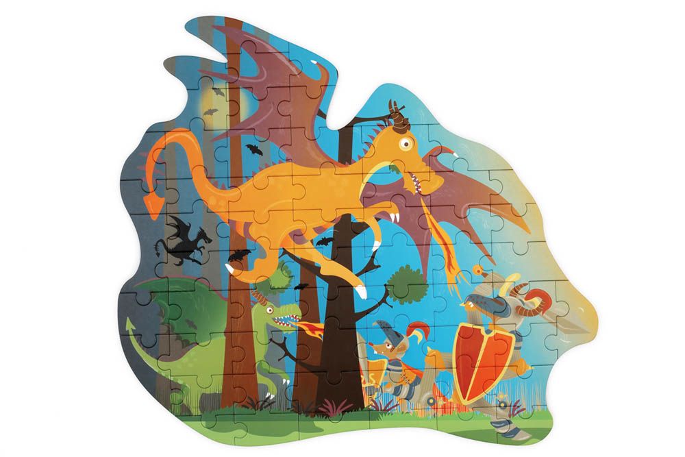 Scratch europe - Dragon Contour Puzzle 61 Pcs
