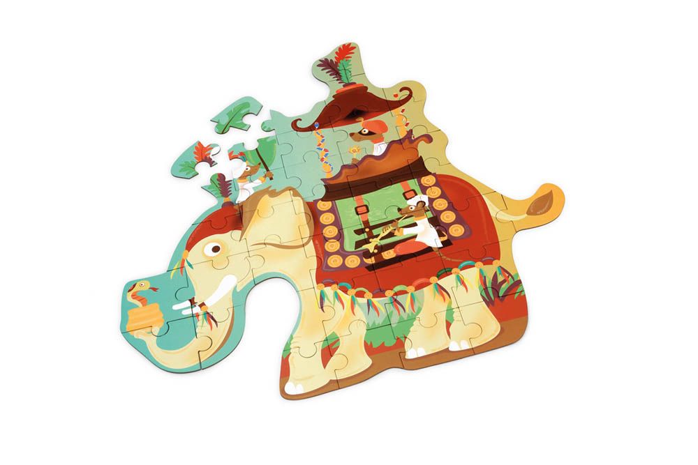 Scratch europe - Elephant Contour Puzzle 37 Pcs