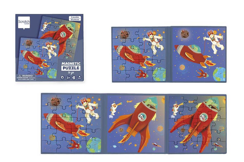 Scratch europe - Magnetic Puzzle Book To Go Space