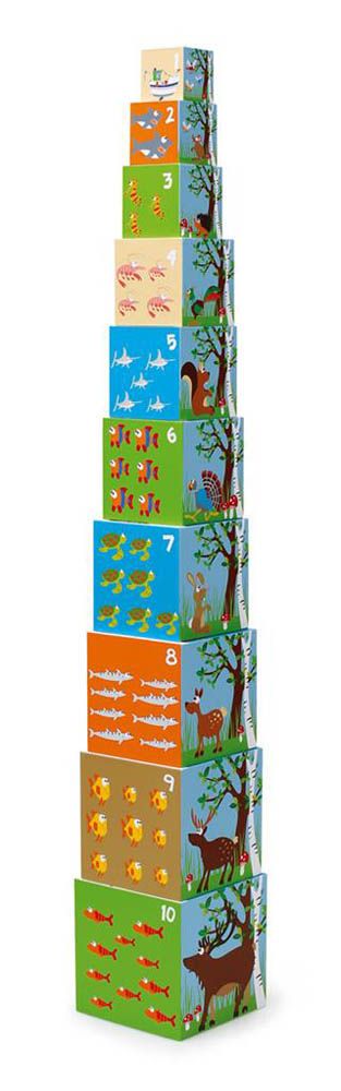 Scratch europe - Stacking Tower Jumbo Animals Of The World 10 Pcs