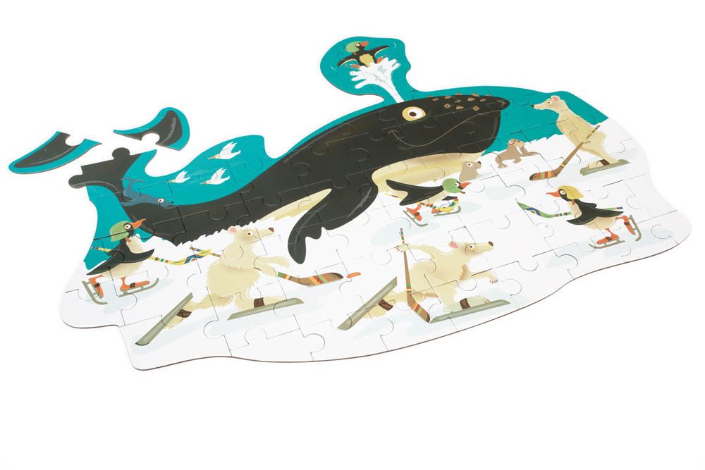 Scratch europe - Whale Contour Puzzle