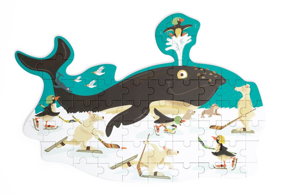 Scratch europe - Whale Contour Puzzle