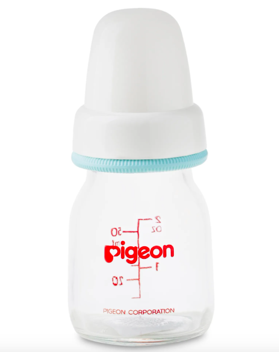 Pigeon White Cap Plastic Feeding Bottle - 50ml