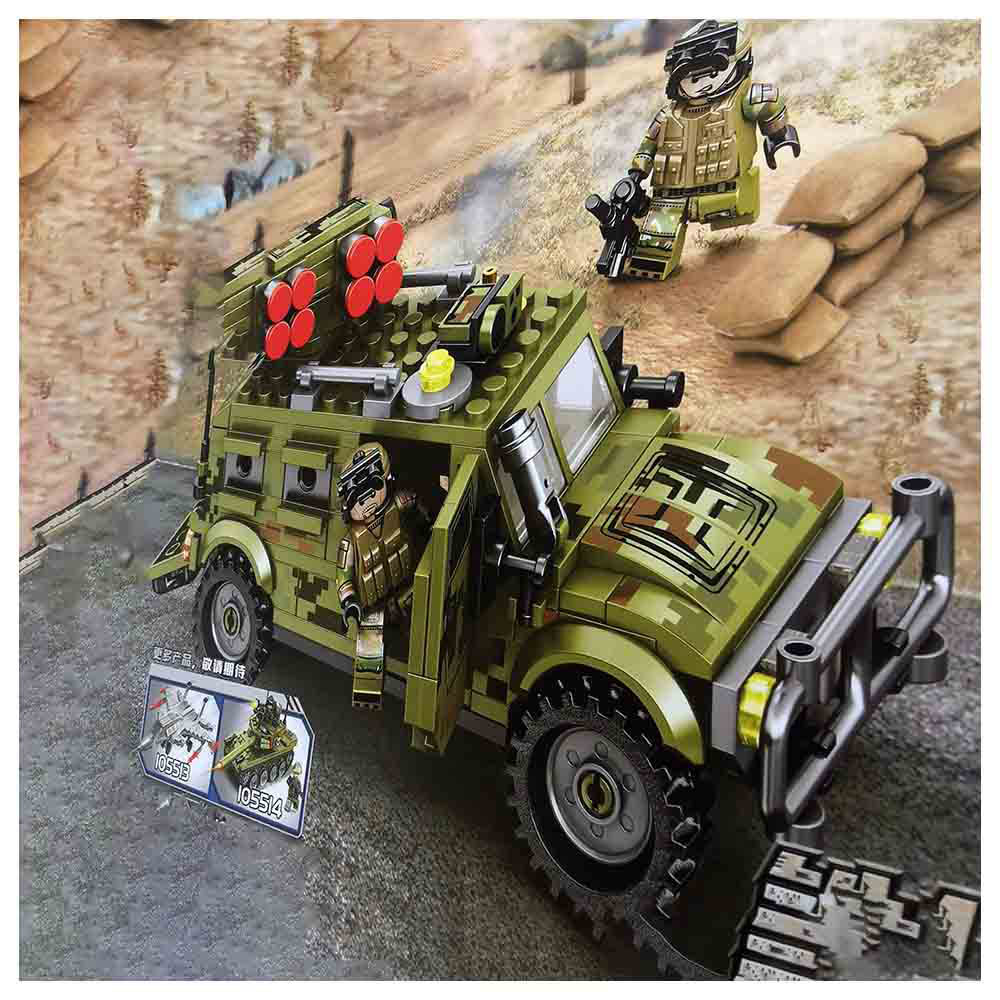 Sembo - 105531 - Assault Vehicle Building Blocks - 269 Pcs - Green