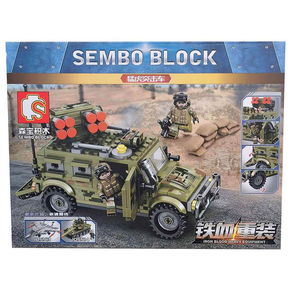 Sembo - 105531 - Assault Vehicle Building Blocks - 269 Pcs - Green