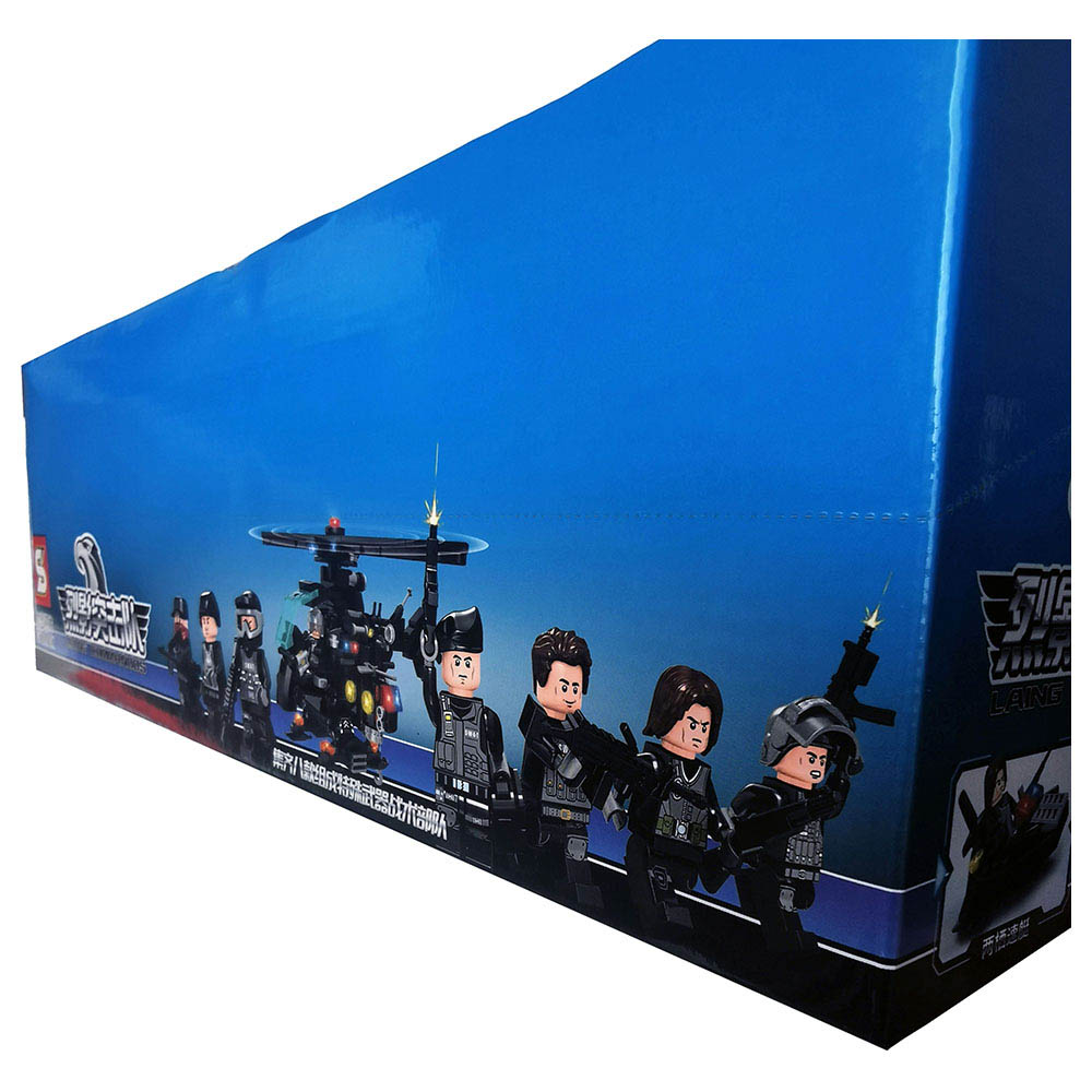 Sembo - 5551-5558 - Swat Series Building Blocks - 463+ Pcs - Blue