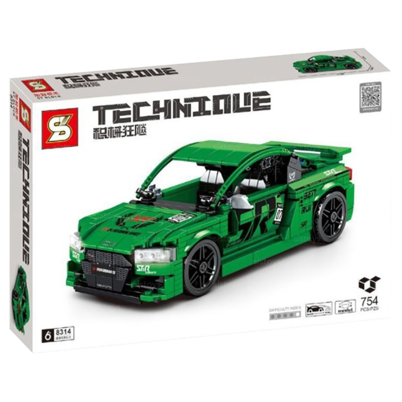 Sembo - Hurricane Car Building Blocks - 754 Pcs - Green
