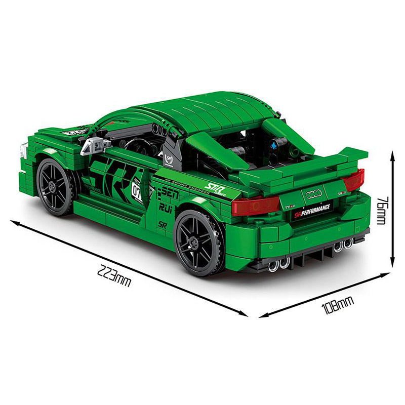 Sembo - Hurricane Car Building Blocks - 754 Pcs - Green