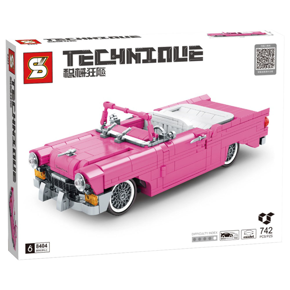 Sembo - Jay Chou Car Building Blocks - 742 Pcs - Pink