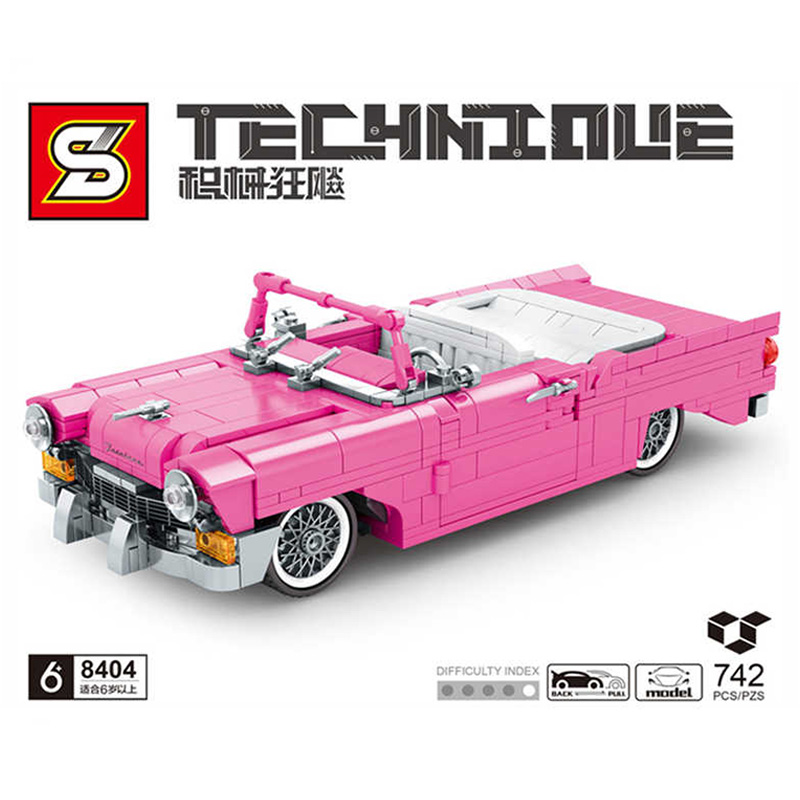 Sembo - Jay Chou Car Building Blocks - 742 Pcs - Pink