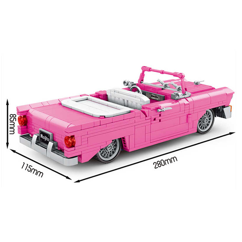 Sembo - Jay Chou Car Building Blocks - 742 Pcs - Pink