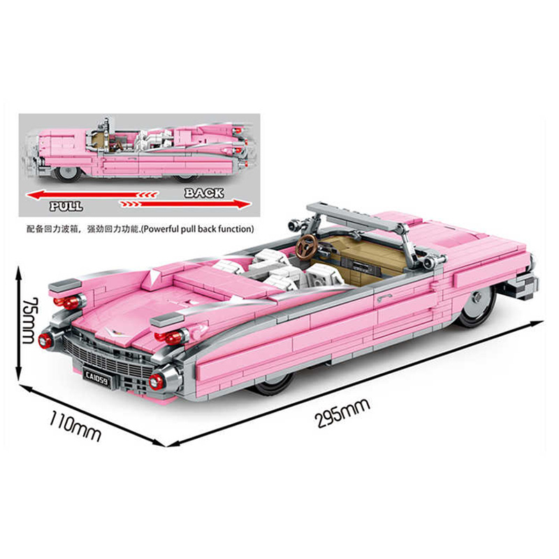 Sembo - Jay Chou Car Building Blocks - 742 Pcs - Pink