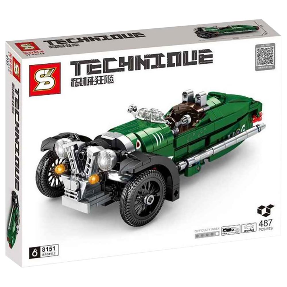 Sembo - Jumbo Frenzy Car Building Blocks - 487 Pcs - Green