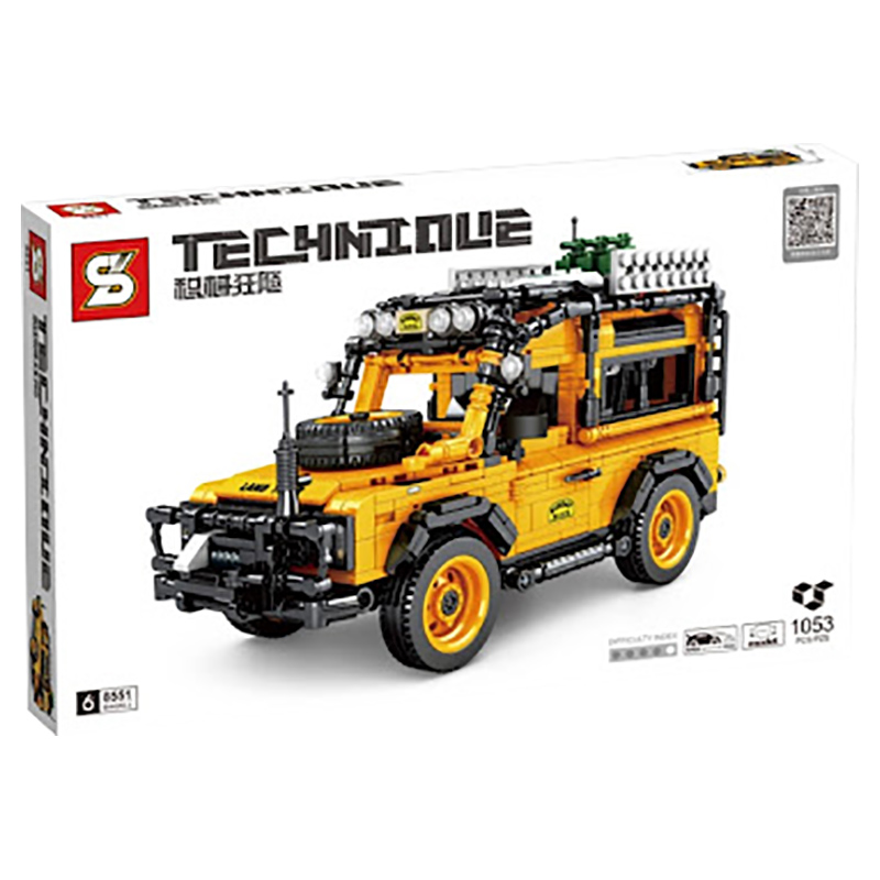 Sembo - Sand Rover Car Building Blocks - 1053 Pcs - Yellow