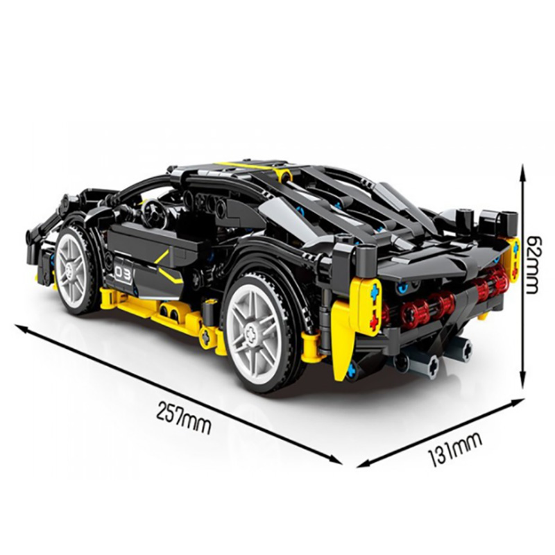 Sembo - Siam Car Building Blocks - 584 Pcs - Black