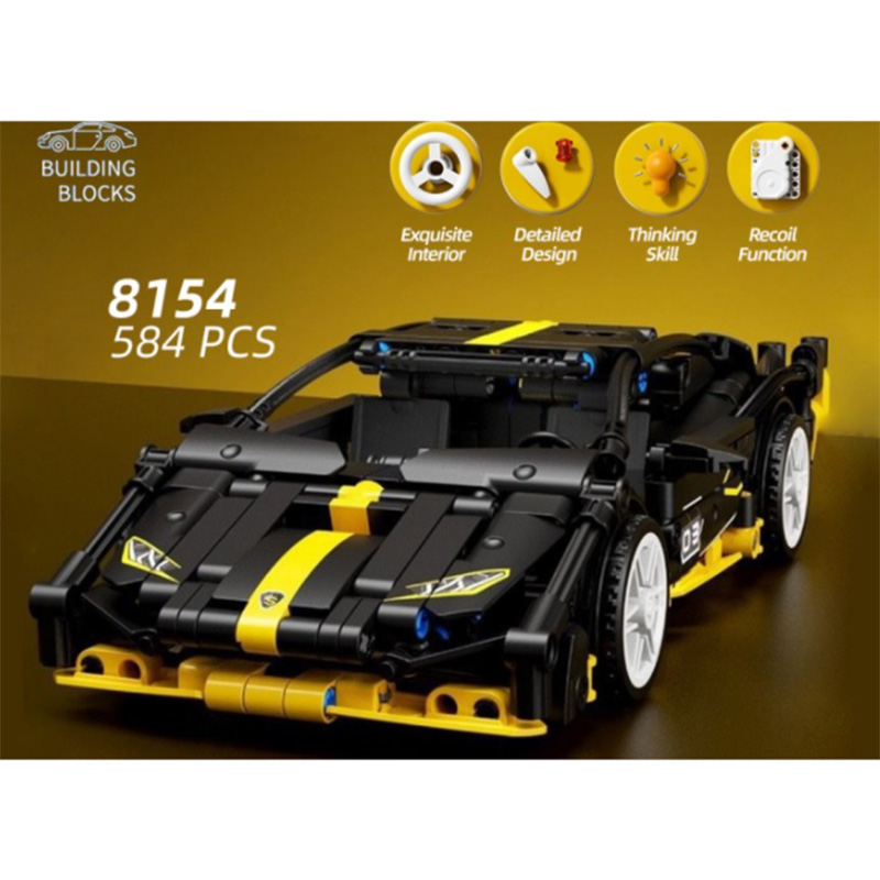 Sembo - Siam Car Building Blocks - 584 Pcs - Black