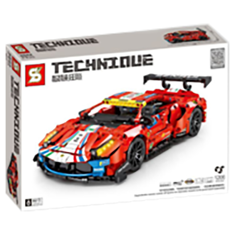 Sembo - Sport 488 Car Building Blocks - 1206 Pcs - Red