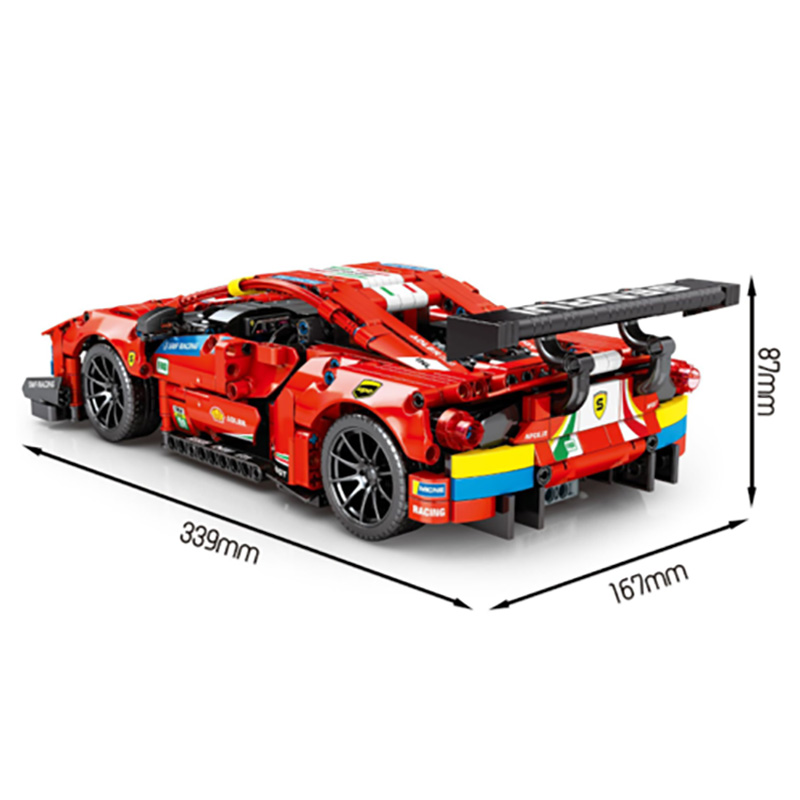 Sembo - Sport 488 Car Building Blocks - 1206 Pcs - Red
