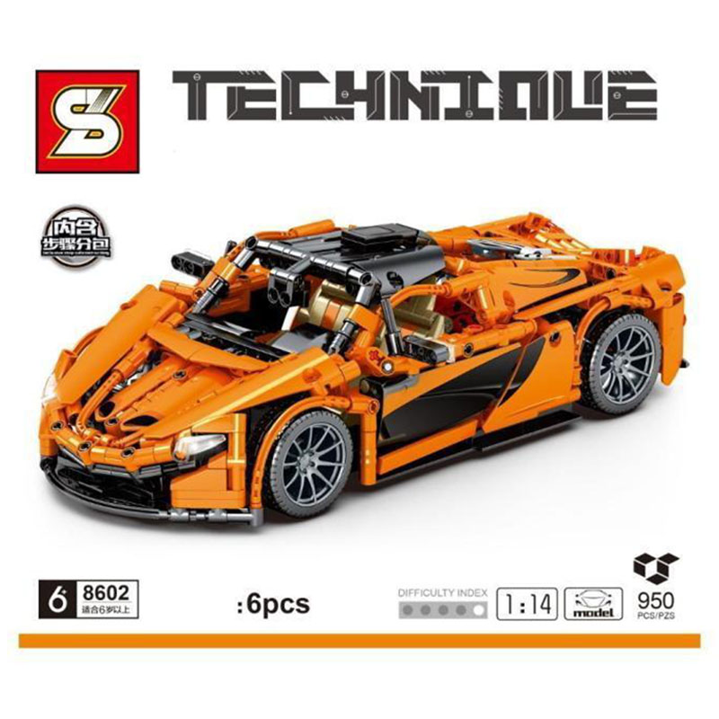 Sembo - Sport 919 Car Building Blocks - 950 Pcs - Orange