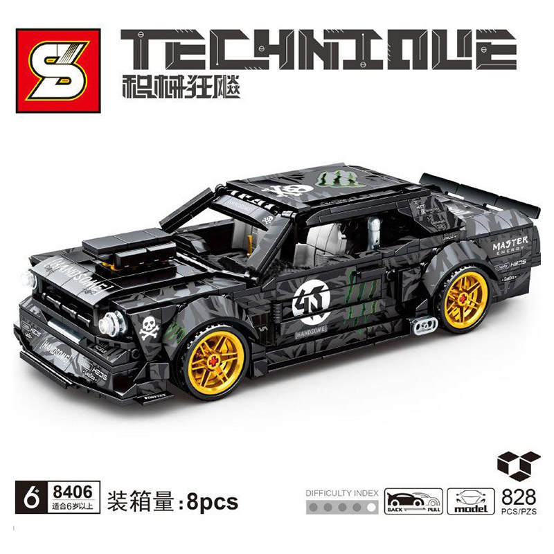 Sembo - Wild1965 Car Building Blocks - 828 Pcs - Black