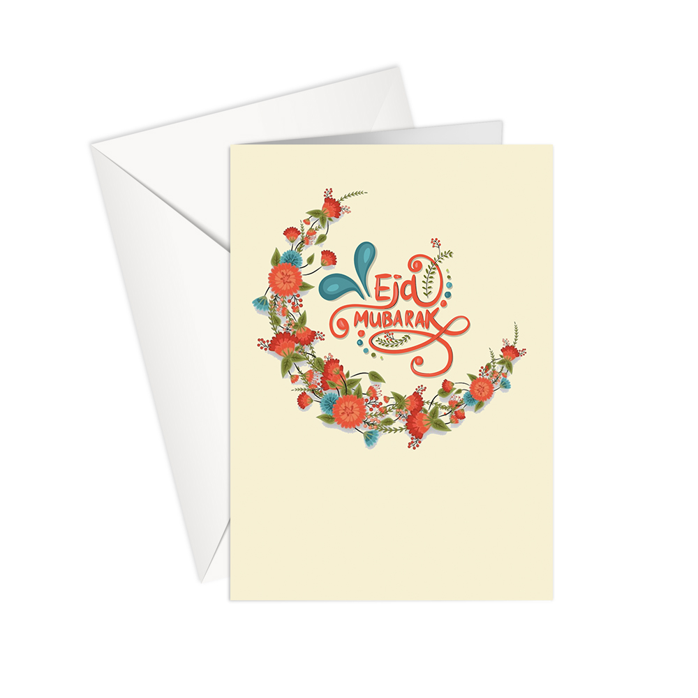 SharetheLove - Greeting Card Eid Mubarak - Flower Moon