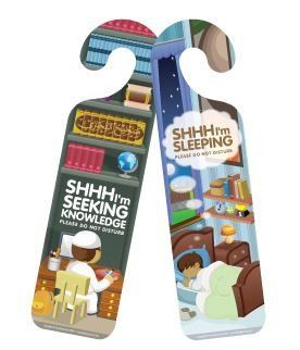 SHHH...I'm Seeking Knowledge/Sleeping - Door Hangers For Boys