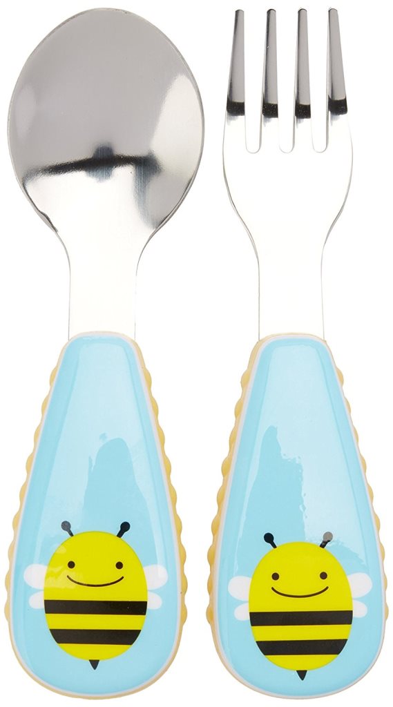 SkipHop Zootensils - Kid's Fork & Spoon, Bee