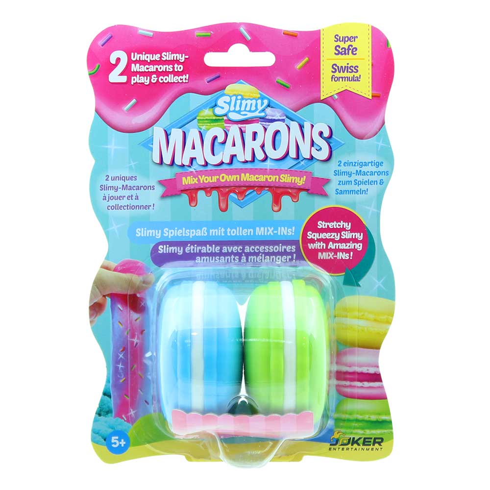 Slimy - Coloured Macarons Blistercard 2 Piece Set With Amazing Mix-Ins