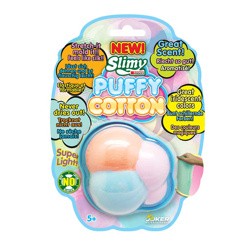 Slimy - Puffy Cotton Stretch Mold Rainbow Like Colors In Cloud Blistercard