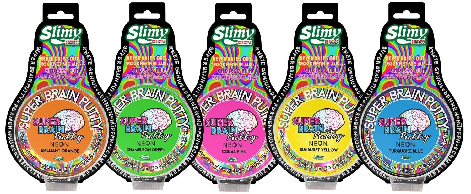 Slimy Super Brain Putty Neon-Series 5 Colours