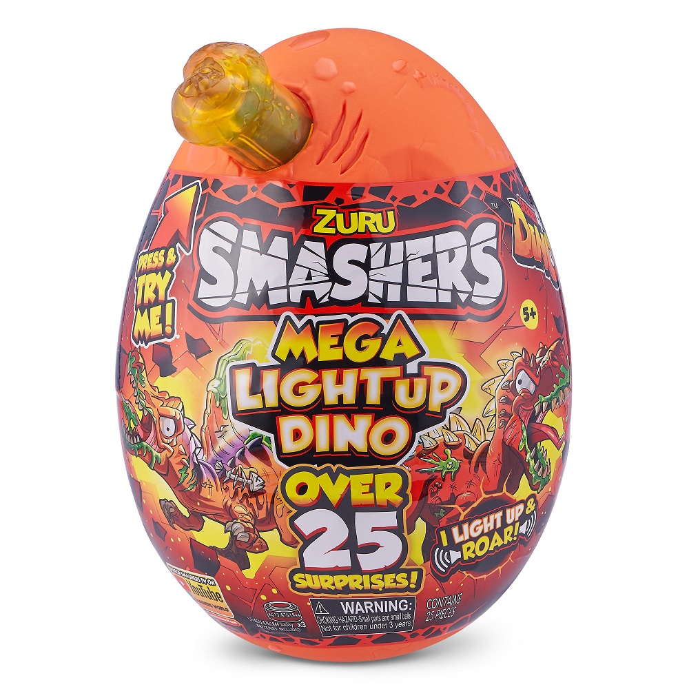 Smashers - Epic Egg Mega Light-Up Dino, Dinosaur Toy, 25 surprises
