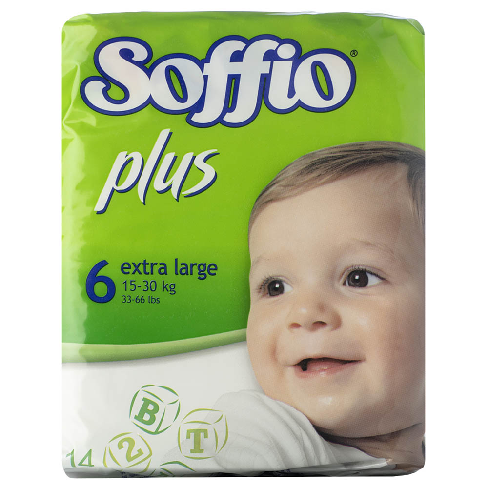 Soffio Plus - Soft Hug Parmon From 15Kg-30Kg - 14 Diapers