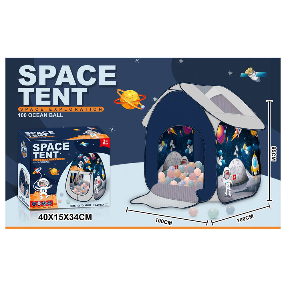 Space Legend - Space Tent with Play Ball - 100 x 100 cm