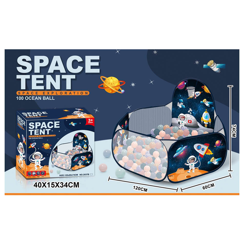 Space Legend - Space Tent with Play Ball - 120 x 60 cm