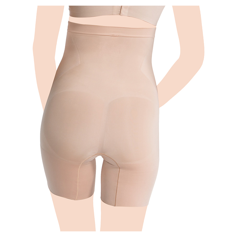 Spanx - OnCore High-Waisted Mid-Thigh Short - Nude