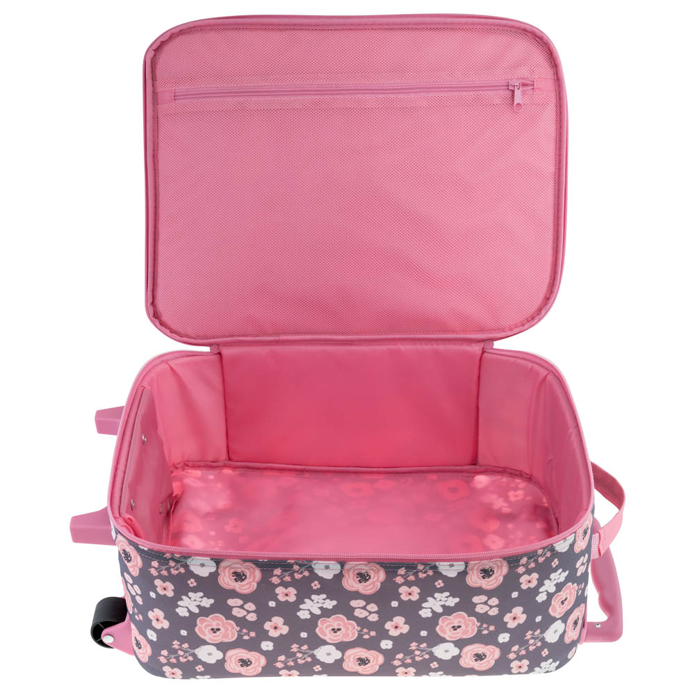 Stephen Joseph - All Over Print Rolling Trolley Bag - Charcoal Flower