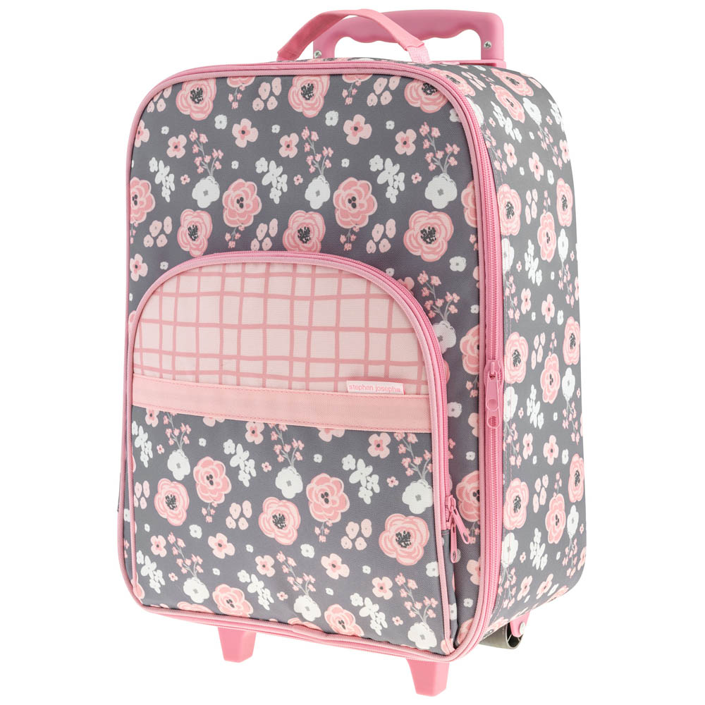 Stephen Joseph - All Over Print Rolling Trolley Bag - Charcoal Flower