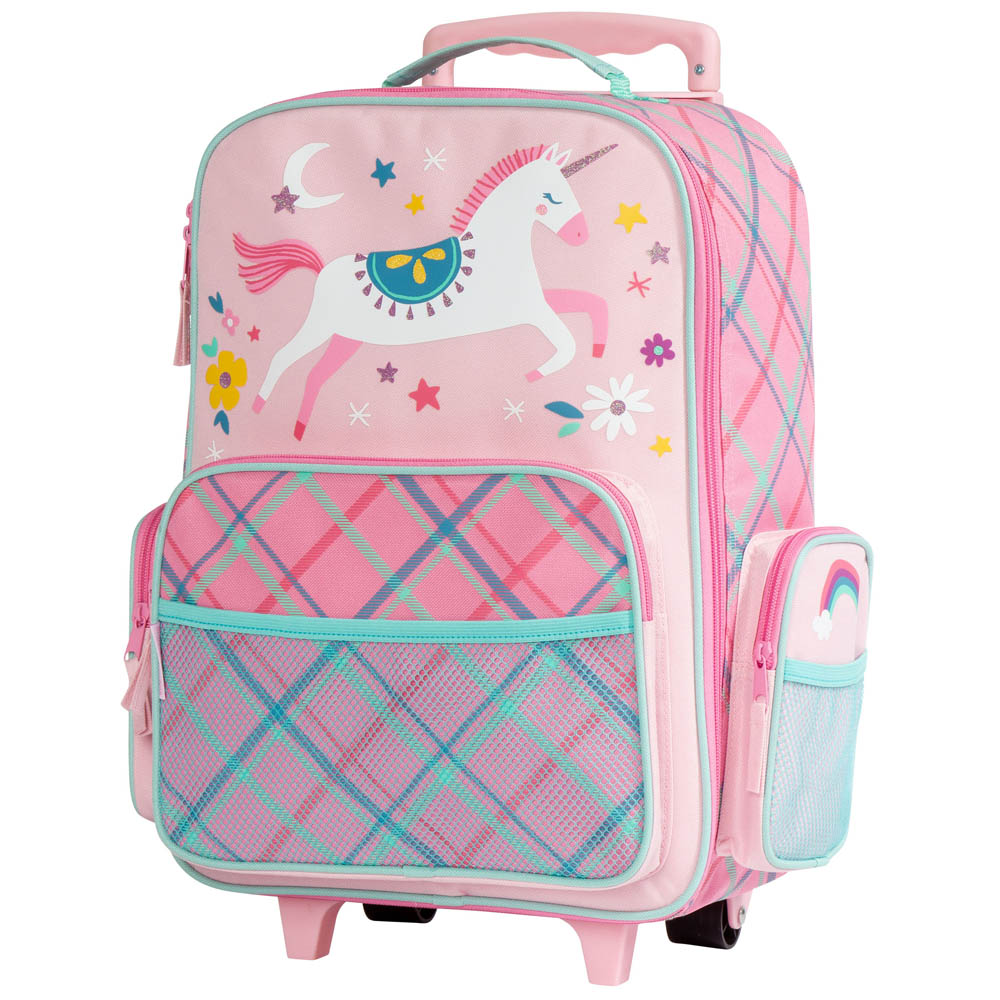 Stephen Joseph - Classic Rolling Trolley Bag - Pink Unicorn