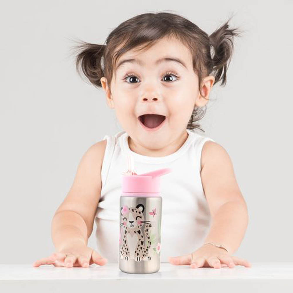 Stephen Joseph - Double Wall Insulated Stainless Steel Bottle - Leopard
