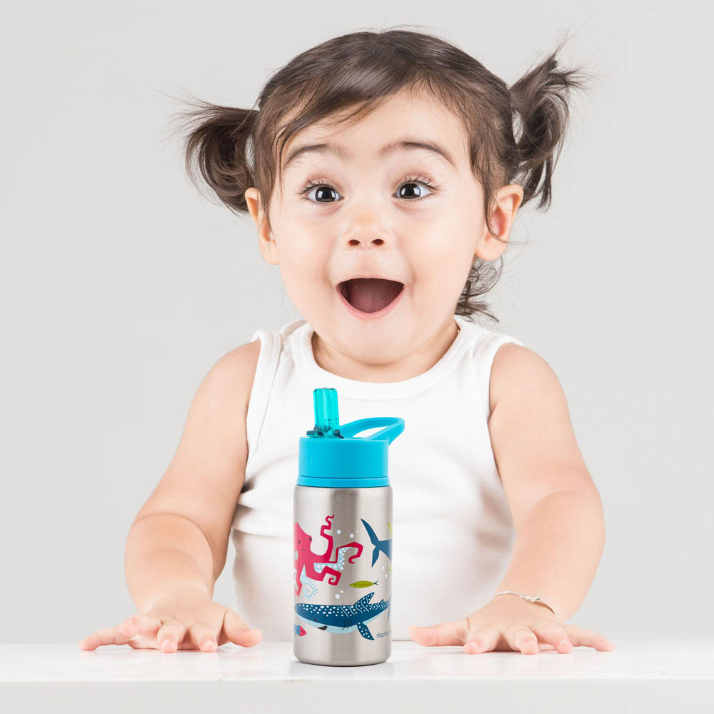 Stephen Joseph - Double Wall Insulated Stainless Steel Bottle - Shark