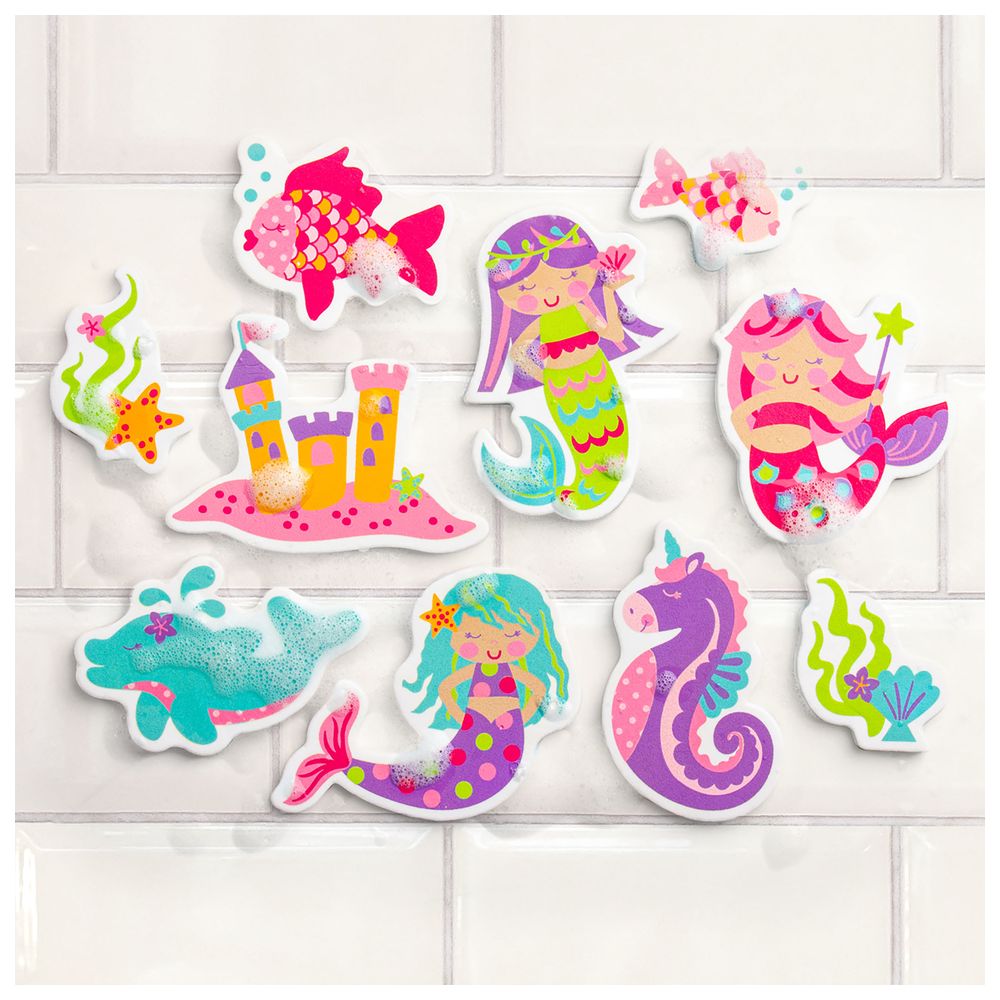Stephen Joseph - Foam Bath Toy Set - 10pcs - Mermaid