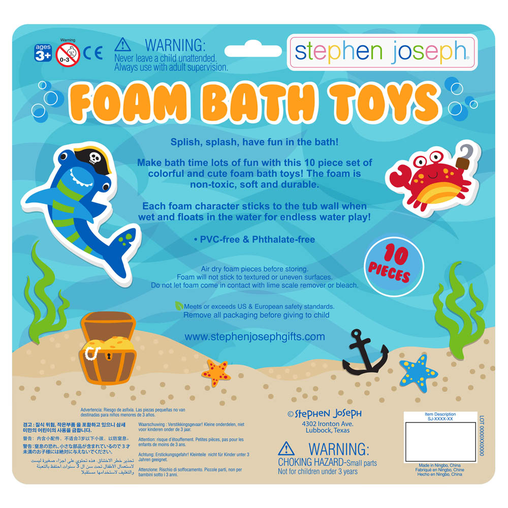 Stephen Joseph - Foam Bath Toy - Shark