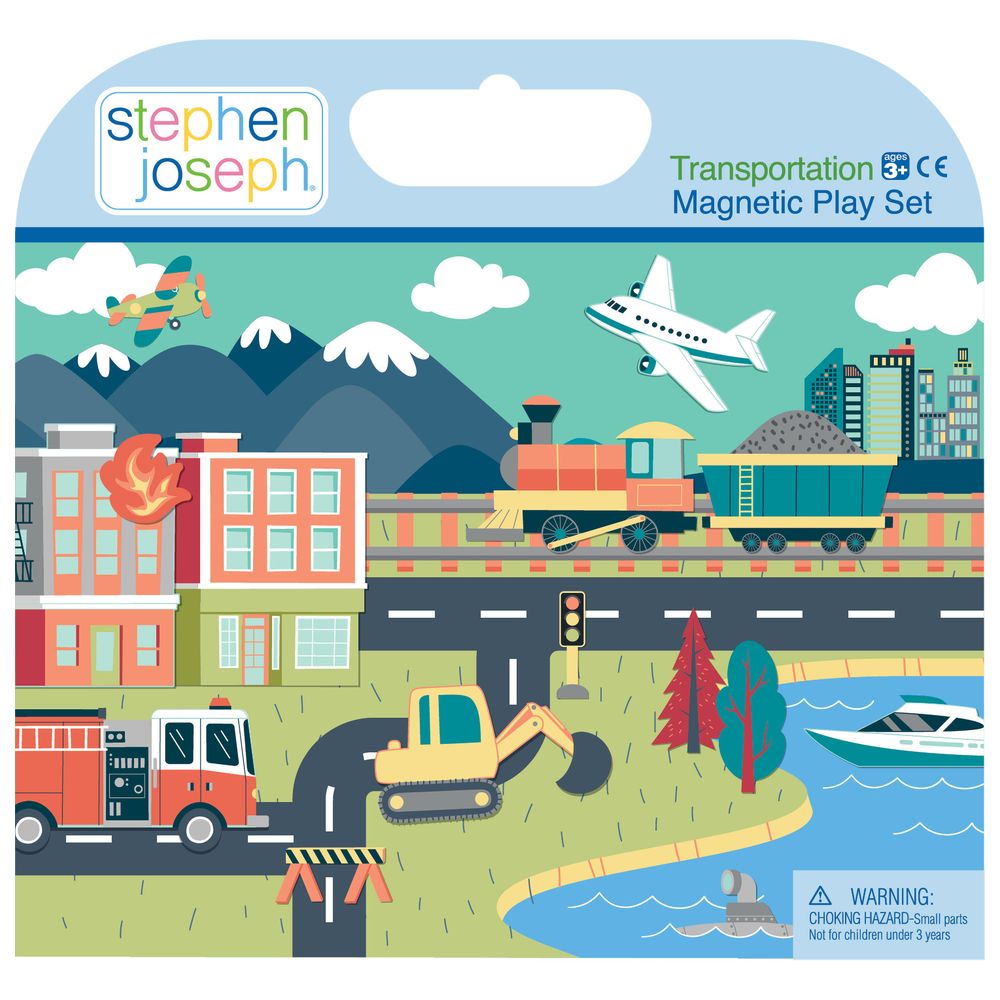 Stephen Joseph - Magnetic Playset - Transportation - 44pcs